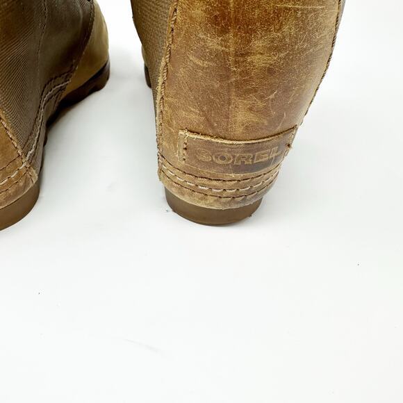 SOREL Joan of Arctic PDX Brown Hidden Wedge Bootie 10 - Picture 6 of 8